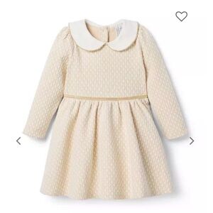 Janie and Jack Cream Textured Formal Dress